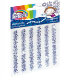 Cumpara ieftin Accesorii creatie decor,6 sirag flori violet,diamante autoadezive blister, 9cm