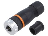 Conector M12 LAPP 5 pini mufă drept IP67 pe cablu aurit