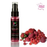 Cumpara ieftin Lubrifiant siliconic Justforme, aroma fructe rosii, 35ml, lubrifiere intensa, rezistent la apa, fara parabeni