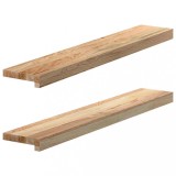 Cumpara ieftin Pervaz 2 buc lemn masiv de stejar netratat 90x15x2 cm