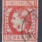 ROMANIA 1869 LP 27 REGELE CAROL I CU FAVORITI 15 BANI ROSU STAMPILAT IASI