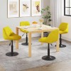 VidaXL Scaune de bucătărie pivotante 4 buc. catifea galben muștar 3088798