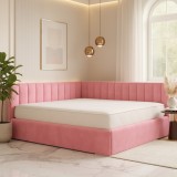 Pat Tapitat De Colt Daria Roz Catifea Premium Trimite mesaj