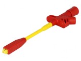 Clips măsurare crocodil 20A roşu 1000V 4mm 50m&Omega;