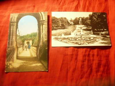 2 Ilustrate Craiova : RPR 1964 Podul suspendat (1 pliu) ,1976 Parcul Poporului foto