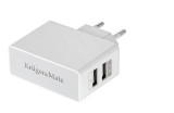 &Icirc;ncărcător de rețea Kruger&amp;Matz Dual USB 2.1A KM0017-A