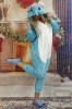 PJS228-4 Set pijama kigurumi model elefant si papuci de casa pufosi, L