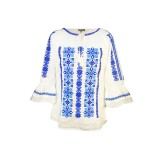 Bluza dama tip ie R 25, marime S, alb/blue coral