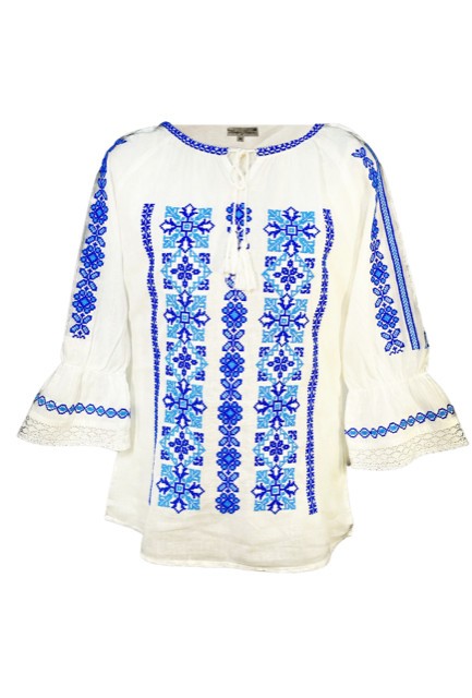 Bluza dama tip ie R 25, marime XL, alb/blue coral