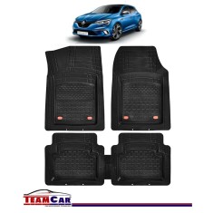 Covorase Auto TeamCar&reg; Tip Tavita Compatibile Renault Megane IV Hatchback (2016-prezent) Negru Material Rezistent