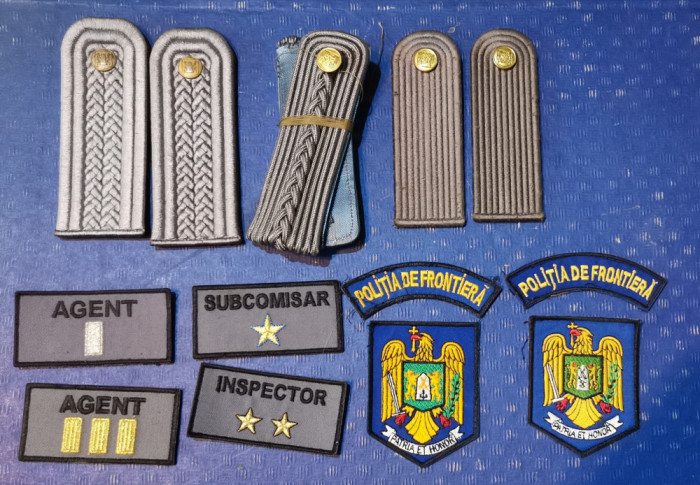Lot Politia de frontiera epoleți grade embleme ecusoane patch