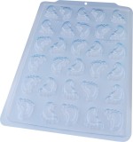 Forma Ciocolata Talpi Bebe Tripla 30 Cavitati 40x33x10mm Bomboane Tort Botez Praline Matrita Semiprofesionala BWB