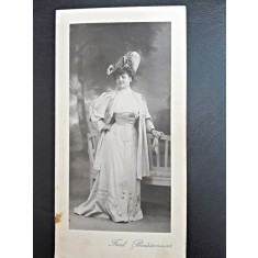 Fotografie pe carton, femeie, 1906