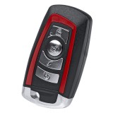 Telecomanda universala auto si poarta cu autocopiere AMiO, 4 butoane, 4 canale, cod fix 433,92 MHz, negru rosu, cu suport pentru chei