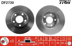 TRW DF2730 Disc frana