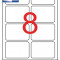 Etichete Albe Autoadezive, Repozitionabile, 8/a4, 95.5 X 65.5mm, 25 Coli/top, Tanex-colturi Rotunji