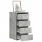 Gossi dulap colt cu sertare gri beton 40x41x76 cm lemn prelucrat
