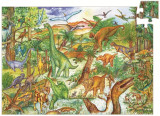 Puzzle observatie Djeco Dinozauri,200 piese, 63x45 cm, Carton