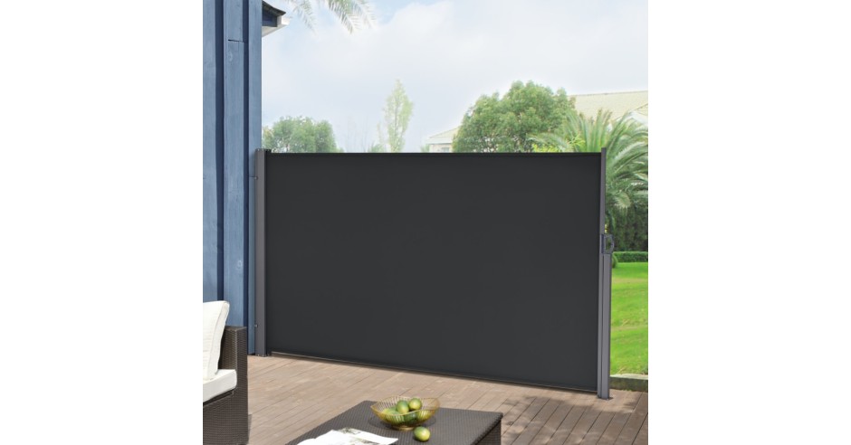 Paravan solar Canada lateral retractabil 180 x 300 cm negru [pro.tec ...