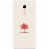 Husa silicon pentru Xiaomi Remdi Note 4X, Autumn Tree Leaf Shape Illustration