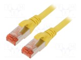 Cablu patch S/FTP 6 litat LSZH galben 2m 27AWG DIGITUS
