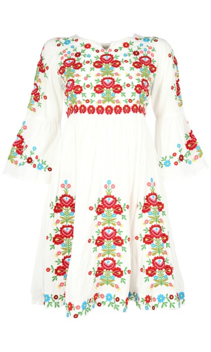 Rochie traditionala dama, 20A1 , marime S, alb