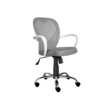Scaun birou copii mesh, SL Daisy, roti pivotante, inaltime reglabila, cu brate, baza polipropilena, 80 kg, gri