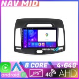 Navigatie Android Hyundai Elantra 2007-2011, 4GB RAM, 64GB, CarPlay