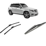Cumpara ieftin Set 3 stergatoare MERCEDES-BENZ GLK-CLASS (X204) din 2008-2015, pentru parbriz si luneta fata si spate auto, Bosch Twin-Aerotwin, din cauciuc silicona