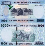 Bancnota Rwanda 1000 Franci 2015 UNC Africa, Neutilizata