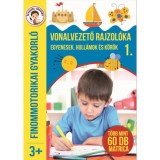 Vonalvezető rajzol&oacute;ka 1. - Egyenesek, hull&aacute;mok &eacute;s k&ouml;r&ouml;k - Finommotorikai gyakorl&oacute; - T&ouml;bb mint 60 db matrica - Nagy Emese