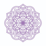 Cumpara ieftin Sticker decorativ, Mandala, Mov, 60 cm, 7289ST, Oem