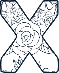Sticker decorativ, Litera X, Negru, 74 cm, 7446ST foto
