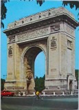 Carte Postala Circulata Bucuresti Arcul de Triumf - Carte de Anticariat Colectie