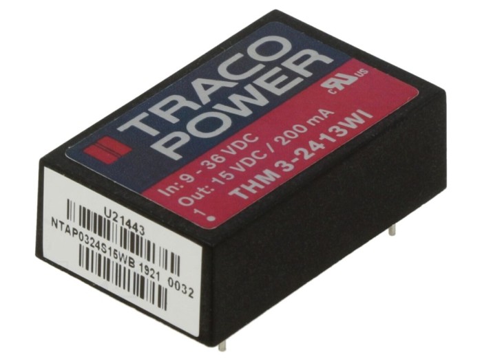 Convertor DC/DC 3W 9-36V 15V DIP24