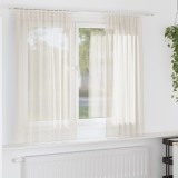 vidaXL Perdele Voile cu buzunare pentru bare 2 buc crem 4102176