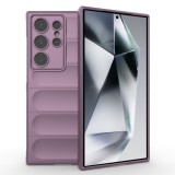Husa pentru samsung galaxy s24 ultra, antisoc, margini cu striatii, design minimalist, purple