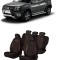 Set huse scaune compatibile Dacia Duster 2010-2017 Piele + Textil (Compatibile cu sistem AIRBAG)