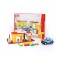 Set blocuri de constructie creative din 48 elemente, Benzinarie, multicolor
