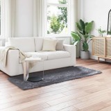 Covor din Lana Faux Tafalla Antracit 80 x 200 cm Poliester