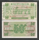 FORTELE ARMATE BRITANICE 50 PENCE 1972 a UNC [1] P- M49 , necirculata