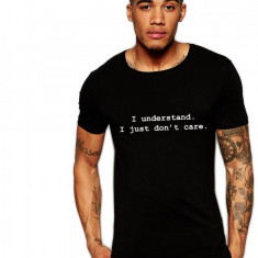 Tricou negru barbati - I understand - M