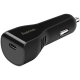Incarcator Auto USB Type-C Hama Power Delivery (PD) 3A, 27W, Negru, Incarcare Rapida, Universal