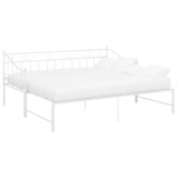 Cumpara ieftin Cadru pat canapea extensibila, alb, 90x200 cm, metal