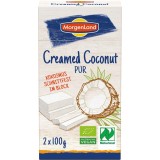 Crema de Cocos Bio Morgenland, Vegan, Fara Aditivi, Neindulcita, Gust Intens Nuca de Cocos, 2x100g