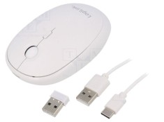 Mouse optic wireless LOGILINK alb USB A Bluetooth 4.0 10m