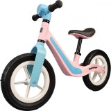Bicicleta fara pedale cu lumini si muzica, Action One Toddler, roti gonflabile de cauciuc, 12 inch, Roz