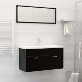 Gossi chiuveta incorporata cu robinet, alb, 91x39x18 cm, ceramica