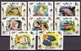 Dubai 1969 fauna pesti MI 345-352 MNH, Nestampilat