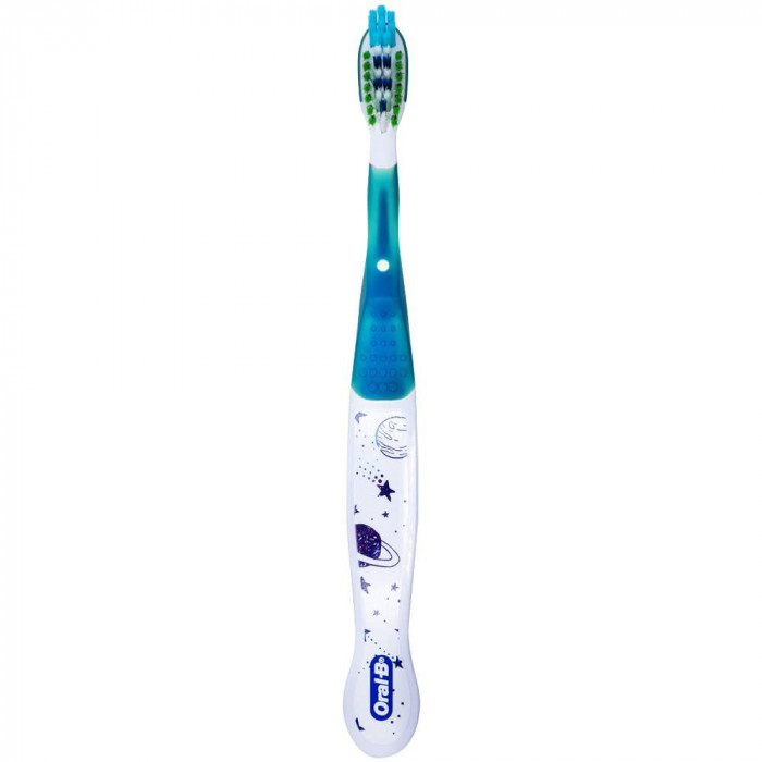 Periuta de Dinti pentru Copii, Oral-B, CrossAction, Galaxy, Varsta 6+ Ani, Multi-Protectie, Peri Moi